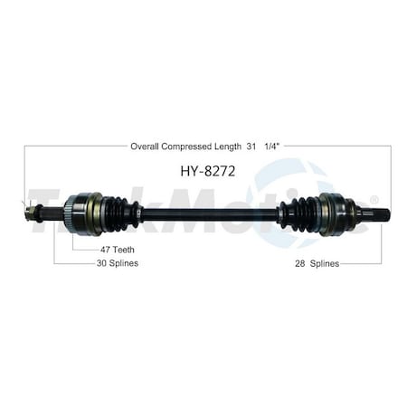 Surtrack Axle Cv Axle Shaft, Hy-8272 HY-8272